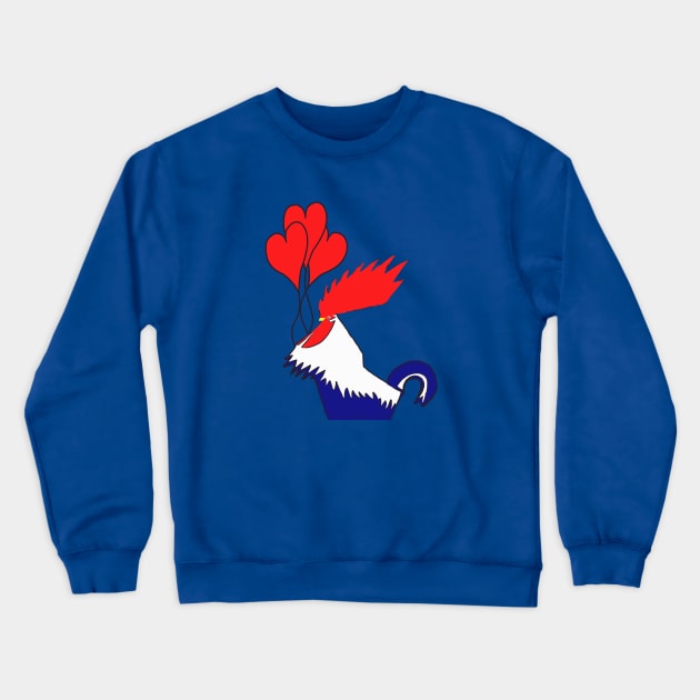 Cockerel Lover Vector Art In Bold Bright Colors Crewneck Sweatshirt by taiche